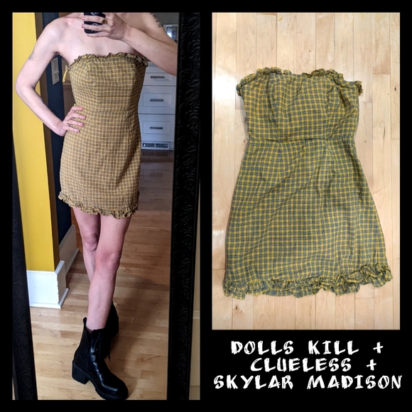 Dolls Kill Strapless Mini Dress - Picture 2 of 11